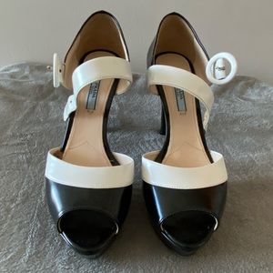 Prada black and white heels.